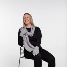Load image into Gallery viewer, THSS2549HX: Grey: Braid Knit Scarf