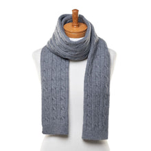 Load image into Gallery viewer, THSS2551HX: Medium Grey : Braid Knit Scarf