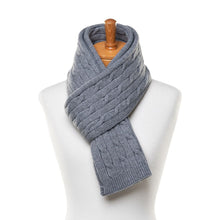 Load image into Gallery viewer, THSS2551HX: Medium Grey : Braid Knit Scarf