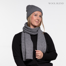 Load image into Gallery viewer, THSS2551HX: Medium Grey : Braid Knit Scarf