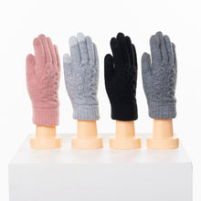 Load image into Gallery viewer, THSS2552GX: Blush Pink : Braid Knit Gloves
