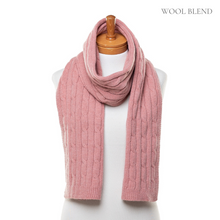 Load image into Gallery viewer, THSS2552HX: Blush Pink : Braid Knit Scarf