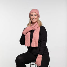 Load image into Gallery viewer, THSS2552HX: Blush Pink : Braid Knit Scarf