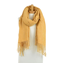 Load image into Gallery viewer, THSS2560: Mustard: Luxe Soft Plain Scarf