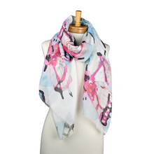 Load image into Gallery viewer, THSS2584: Multi: Watercolour Butterfly Scarf