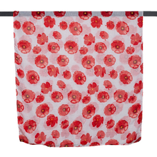 Load image into Gallery viewer, THSS2602: White: Medium Poppies Scarf