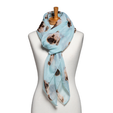 Load image into Gallery viewer, THSS2609: Aqua Blue: Pug Scarf