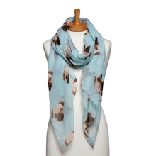 Load image into Gallery viewer, THSS2609: Aqua Blue: Pug Scarf