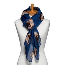 Load image into Gallery viewer, THSS2610: Navy: Pug Scarf