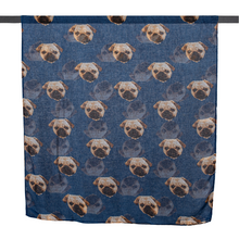 Load image into Gallery viewer, THSS2610: Navy: Pug Scarf