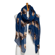 Load image into Gallery viewer, THSS2610: Navy: Pug Scarf