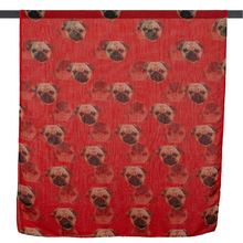 Load image into Gallery viewer, THSS2611: Red: Pug Scarf