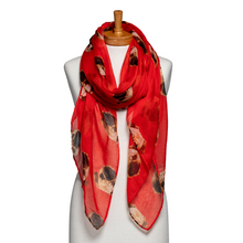 Load image into Gallery viewer, THSS2611: Red: Pug Scarf