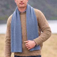 Load image into Gallery viewer, THSS2616: Egyptian Blue: Rib Scarf