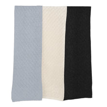 Load image into Gallery viewer, THSS2618: Charcoal Grey: Diamond Stitch Knitting Scarf