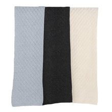 Load image into Gallery viewer, THSS2618: Charcoal Grey: Diamond Stitch Knitting Scarf