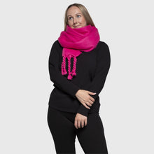 Load image into Gallery viewer, THSS2642: Rose Pink: Chunky Plain Scarf