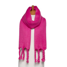 Load image into Gallery viewer, THSS2642: Rose Pink: Chunky Plain Scarf