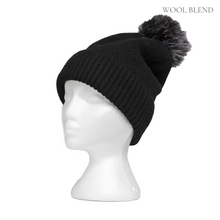 Load image into Gallery viewer, THSS2660HX: Black: Pattern Rib Knit Beanie