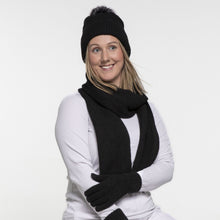Load image into Gallery viewer, THSS2660HX: Black: Pattern Rib Knit Beanie