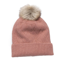 Load image into Gallery viewer, THSS2661HX: Winter Pink: Pattern Rib Knit Beanie
