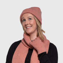 Load image into Gallery viewer, THSS2661HX: Winter Pink: Pattern Rib Knit Beanie