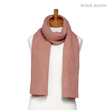 Load image into Gallery viewer, THSS2661: Winter Pink: Pattern Rib Knit Scarf