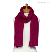 Load image into Gallery viewer, THSS2663: Boysenberry: Pattern Rib Knit Scarf