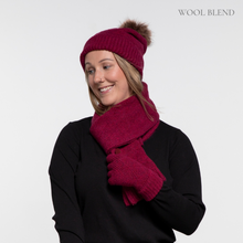 Load image into Gallery viewer, THSS2663: Boysenberry: Pattern Rib Knit Scarf
