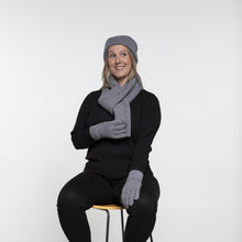 Load image into Gallery viewer, THSS2664: Medium Grey: Pattern Rib Knit Scarf