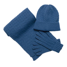 Load image into Gallery viewer, THSS2665: Coral Blue: Cable Knit Scarf