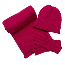 Load image into Gallery viewer, THSS2667GX: Hot Pink: Cable Knit Gloves