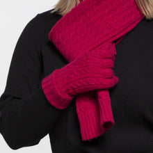 Load image into Gallery viewer, THSS2667GX: Hot Pink: Cable Knit Gloves