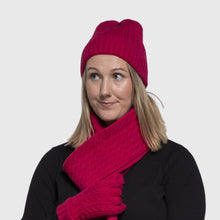 Load image into Gallery viewer, THSS2667HX: Hot Pink: Cable Knit Beanie