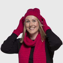 Load image into Gallery viewer, THSS2667HX: Hot Pink: Cable Knit Beanie