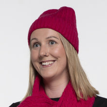 Load image into Gallery viewer, THSS2667HX: Hot Pink: Cable Knit Beanie
