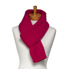 Load image into Gallery viewer, THSS2667: Hot Pink: Cable Knit Scarf