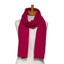 Load image into Gallery viewer, THSS2667: Hot Pink: Cable Knit Scarf
