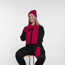 Load image into Gallery viewer, THSS2667: Hot Pink: Cable Knit Scarf
