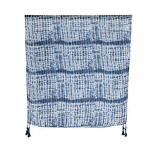 Load image into Gallery viewer, THSS2675: Blue: Tie Dye with Tassels Scarf