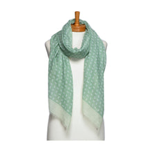 Load image into Gallery viewer, THSS2677: Mint: Little Paisley Monogram Scarf - J'adore Gifts