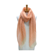 Load image into Gallery viewer, THSS2679: Apricot: Little Paisley Monogram Scarf