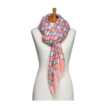 Load image into Gallery viewer, THSS2687: Pastel Apricot: Mosaic Pattern Scarf