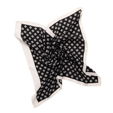 Load image into Gallery viewer, THSS2690: Black: Floral Dots Border Scarf - J'adore Gifts