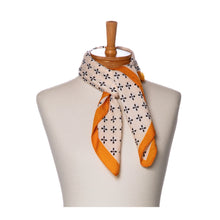 Load image into Gallery viewer, THSS2692: Tangerine: Floral Dots Border Scarf - J'adore Gifts
