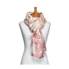 Load image into Gallery viewer, THSS2714: Pink: Snowdrop Flower Scarf