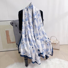 Load image into Gallery viewer, THSS2718: Blue: Flower Blossoms Scarf - J'adore Gifts