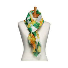 Load image into Gallery viewer, THSS2726: White: Sunflower Scarf