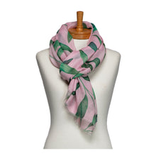 Load image into Gallery viewer, THSS2746: Pink: Leaves Scarf