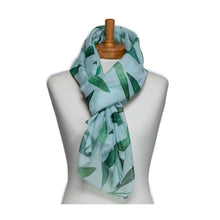 Load image into Gallery viewer, THSS2747: Mint: Leaves Scarf